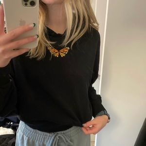 Garage Butterfly Cropped Hoodie